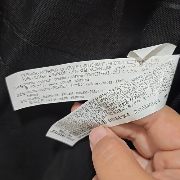 Long Black Blazer Inverted Lapel Frock Coat Sz S  NWOT - Picture 10 of 14